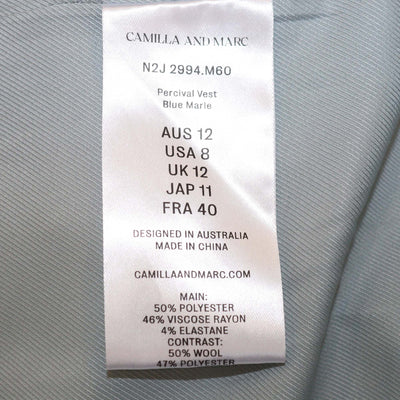 Camilla and Marc Blue Percival Belted Sleeveless Vest