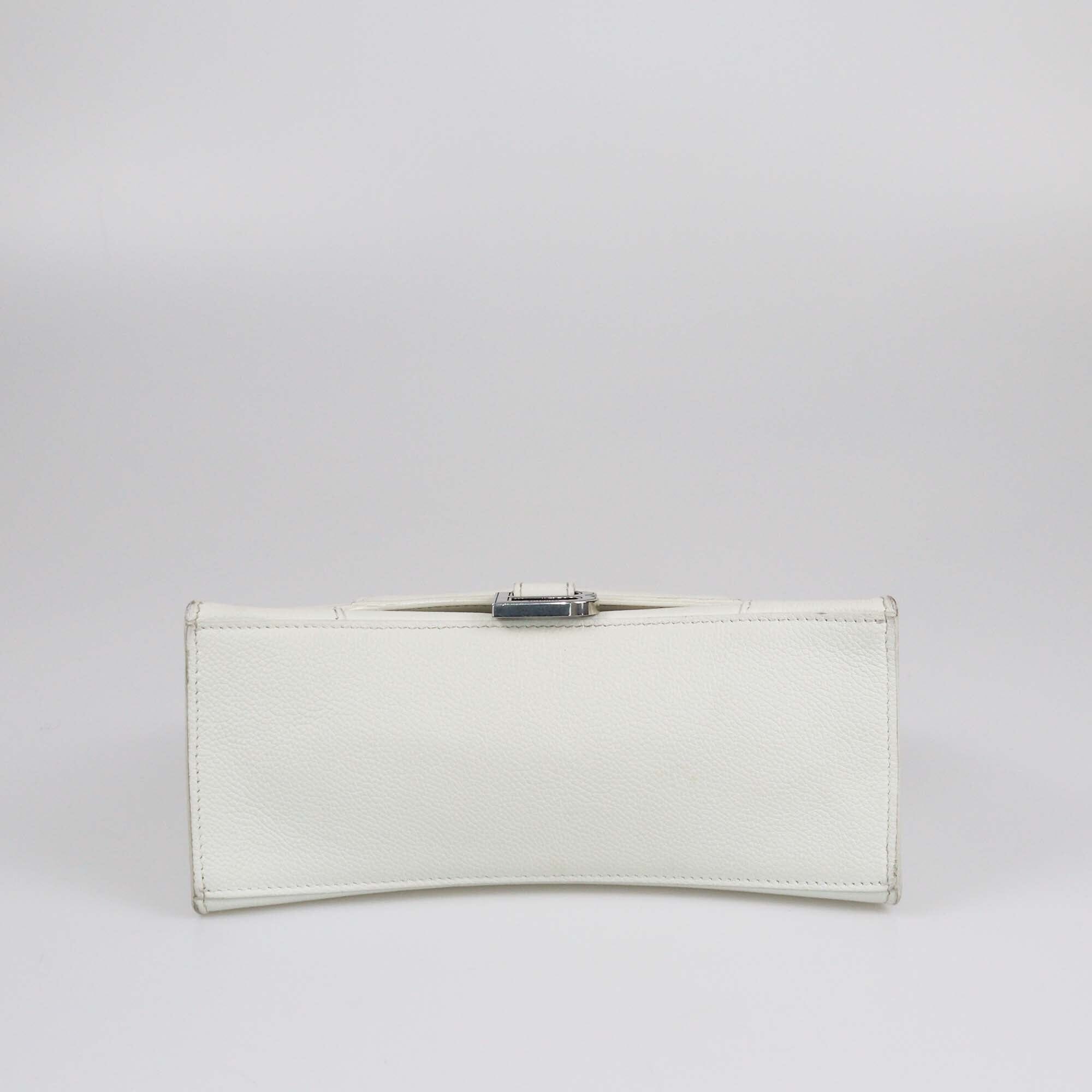 Balenciaga White Small Hourglass Top Handle Bag Womens Balenciaga 