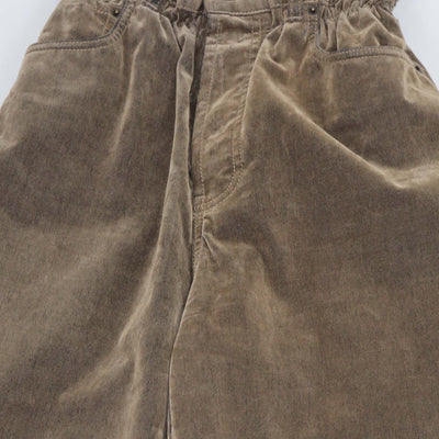 Miu Miu Brown Velvet Chambray Wide Leg Pants