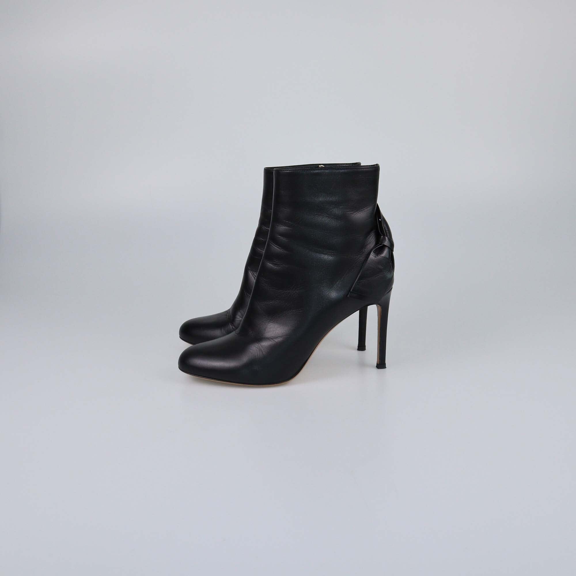 Valentino Black Bow Booties Womens Valentino 