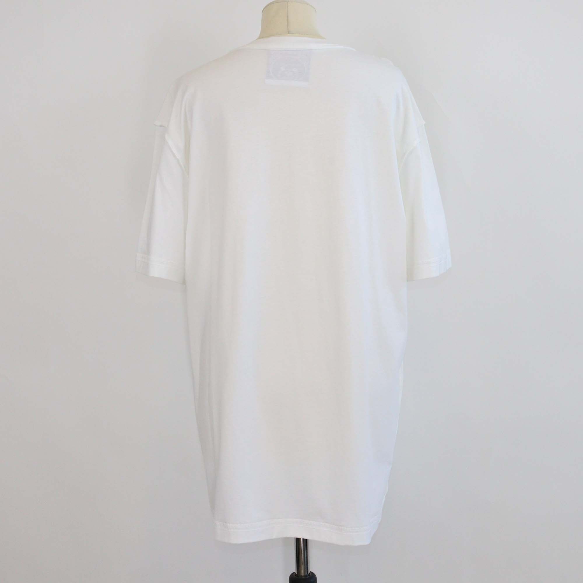 Moschino Couture White Cotton Teddy Bear Embroidered Short Sleeve T-Shirt