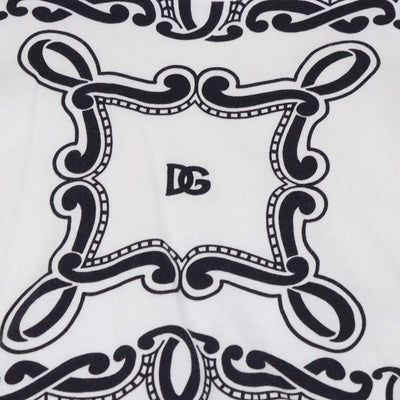 Dolce & Gabbana Kids White/Black Cotton Banda Print T-Shirt & Short Set