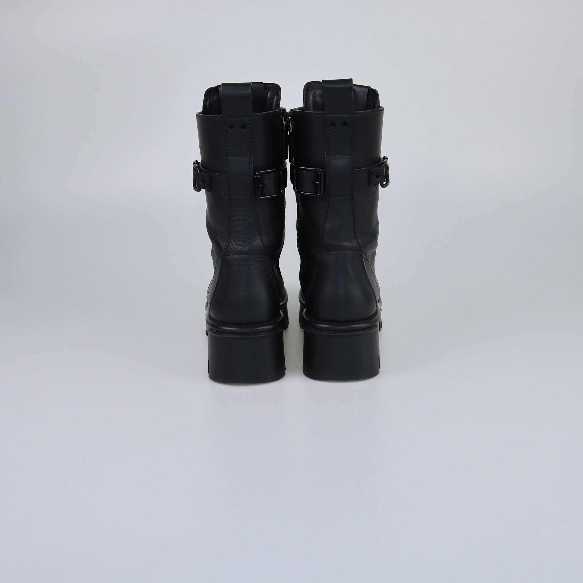 Valentino Black Campsite Combat Boots Womens Valentino 