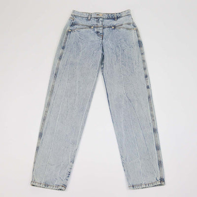 Chanel Washed Blue Denim Straight Leg Pants