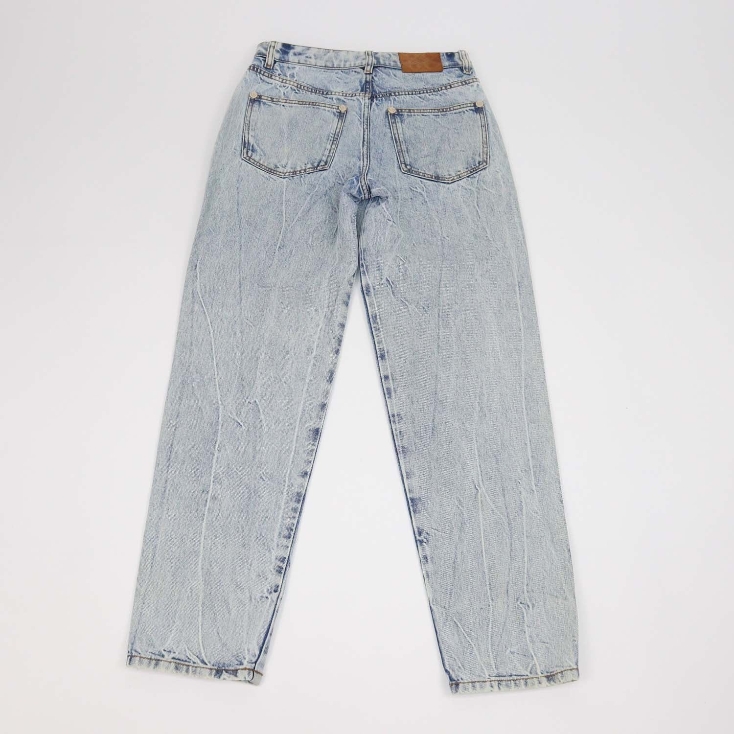 Chanel Washed Blue Denim Straight Leg Pants