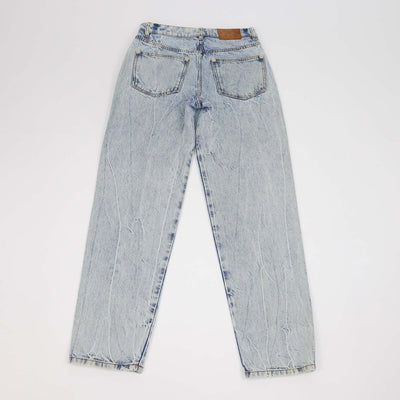 Chanel Washed Blue Denim Straight Leg Pants