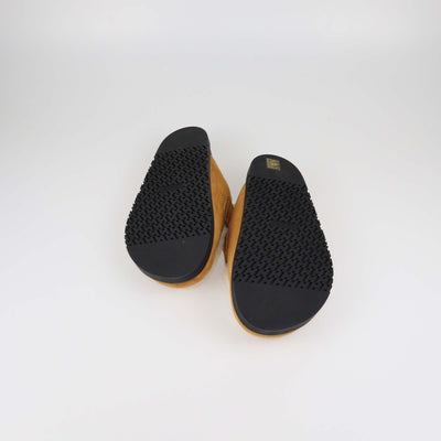 Hermes Brown Suede and Shearling GO Mules