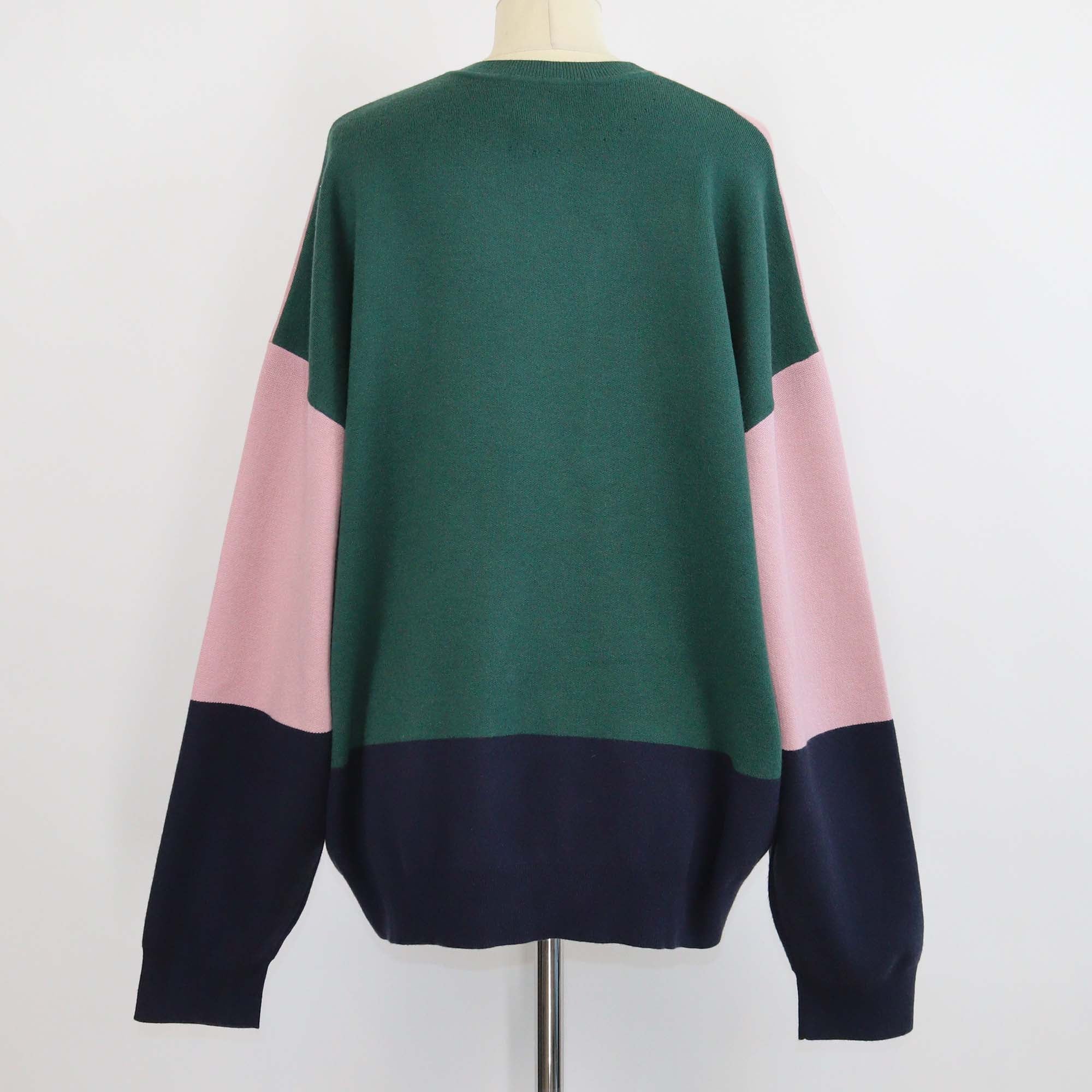 Roksanda Tricolor Crew Neck Long Sleeve Sweater