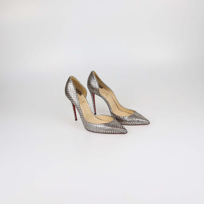 Christian Louboutin Metallic Suede Kid Lame Iriza Pumps