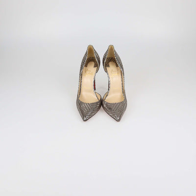 Christian Louboutin Metallic Suede Kid Lame Iriza Pumps