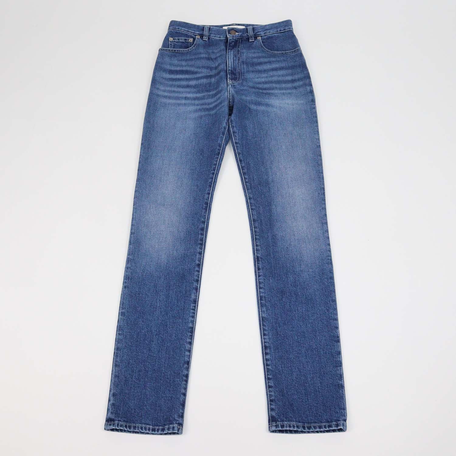 Chloe Ocean Blue Denim Straight Leg Pants