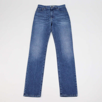 Chloe Ocean Blue Denim Straight Leg Pants
