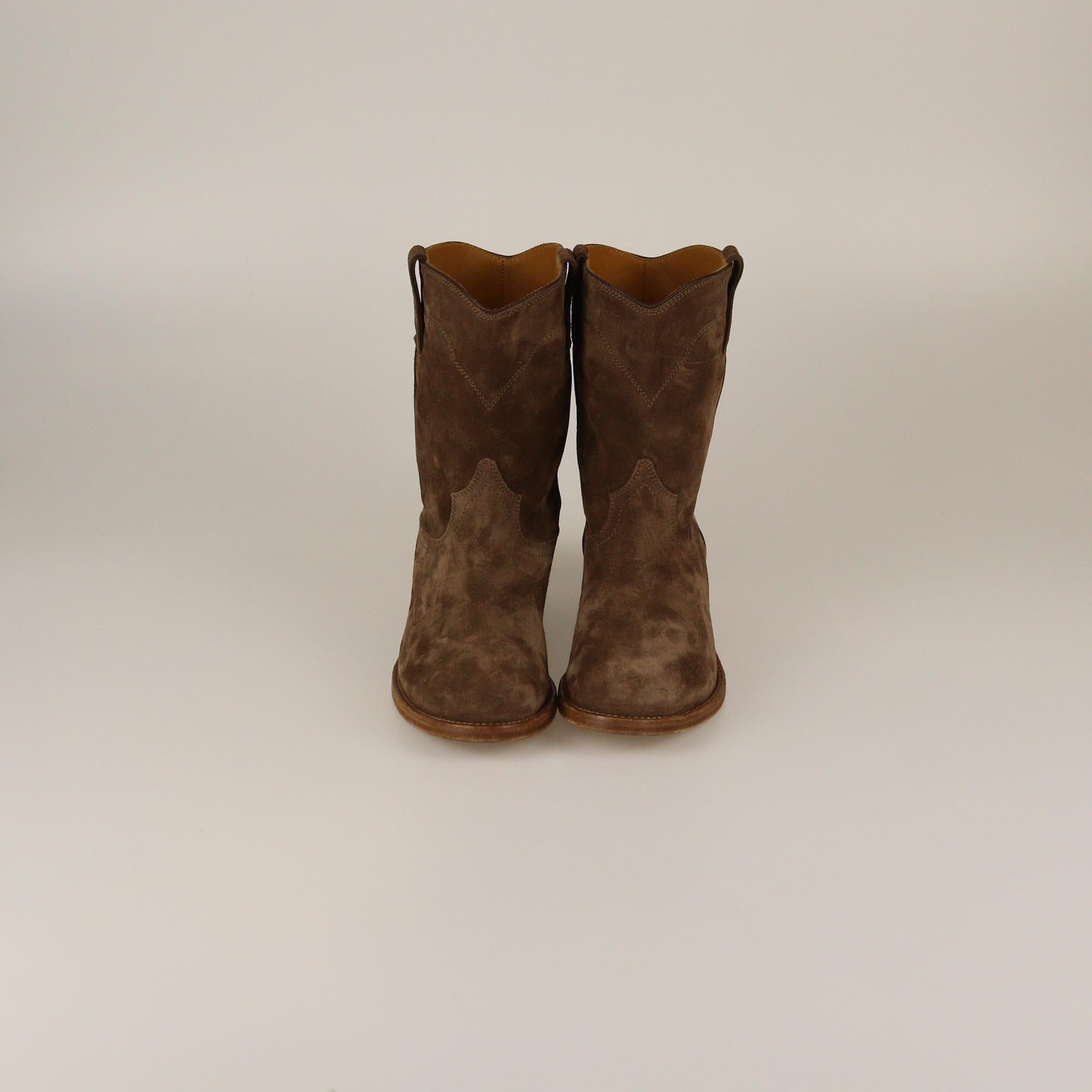 Ralph Lauren Brown Mid Ankle Boots Womens Ralph Lauren 