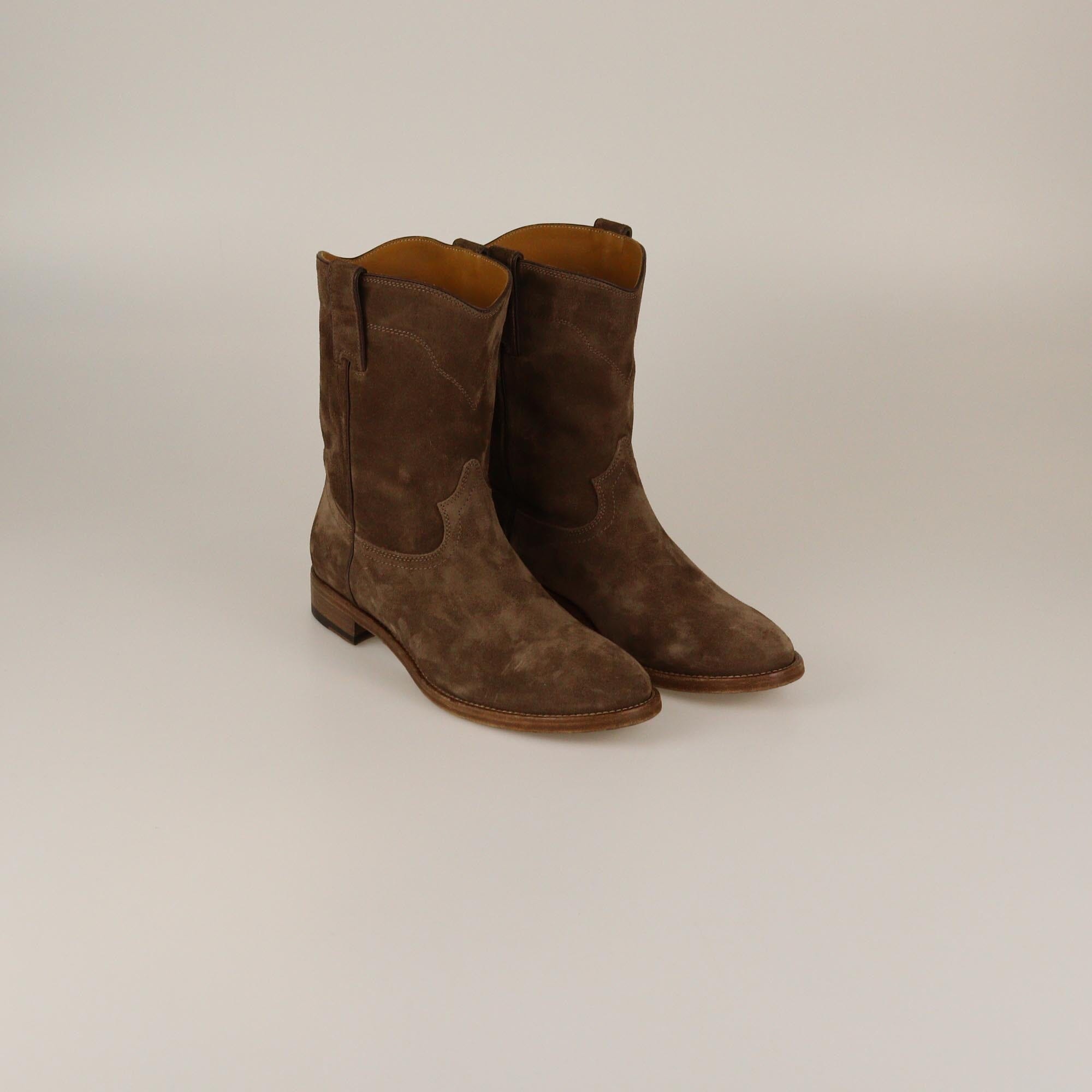 Ralph Lauren Brown Mid Ankle Boots Womens Ralph Lauren 