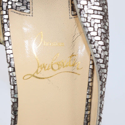 Christian Louboutin Metallic Suede Kid Lame Iriza Pumps