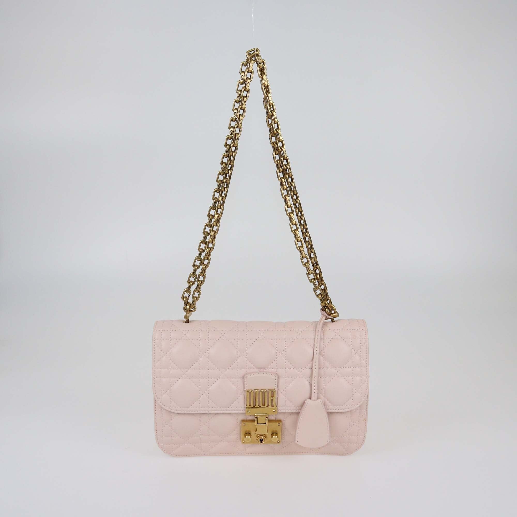 Christian Dior Pink Cannage Medium DiorAddict Flap Bag Womens Christian Dior 