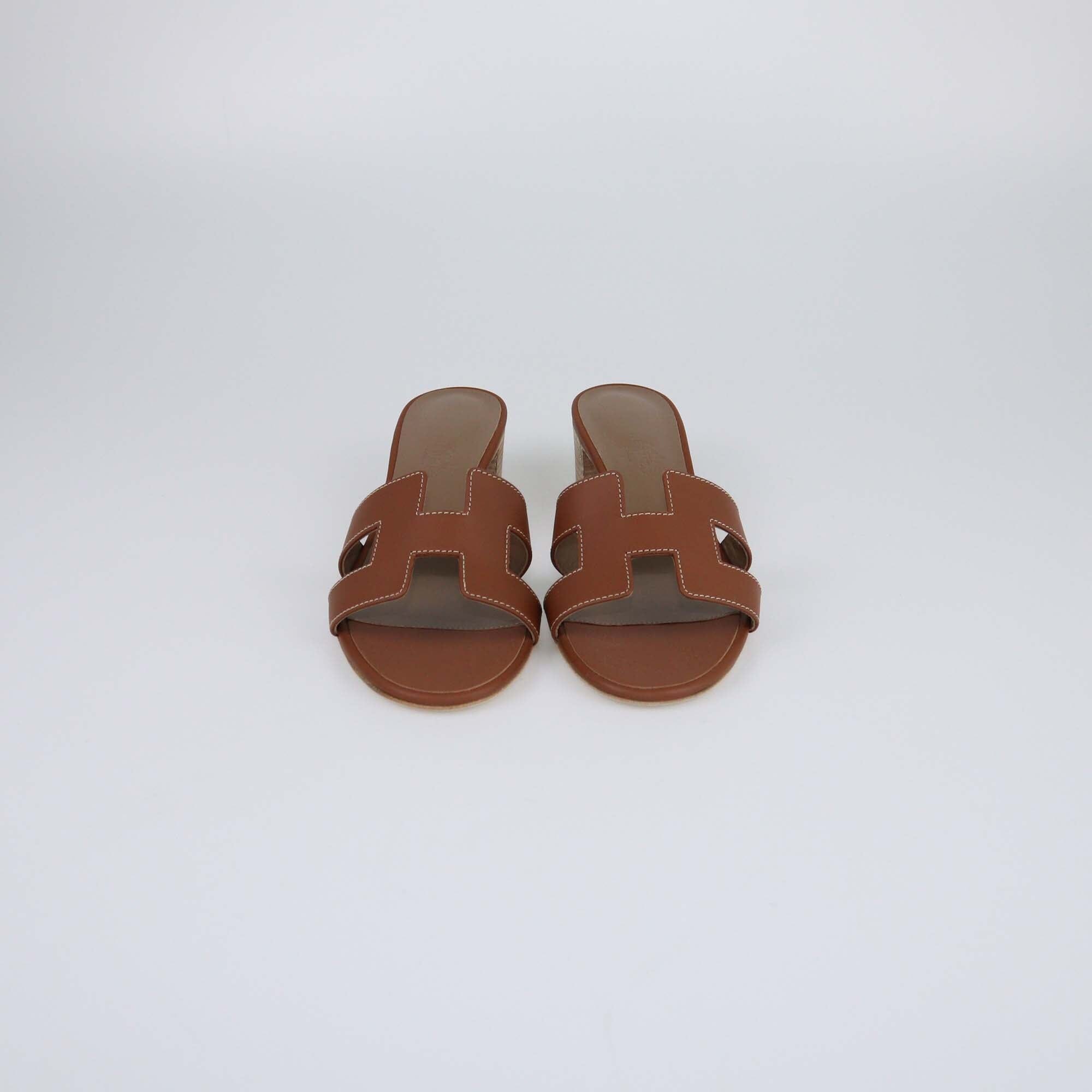 Hermes Gold Oasis Sandals Womens Hermes 