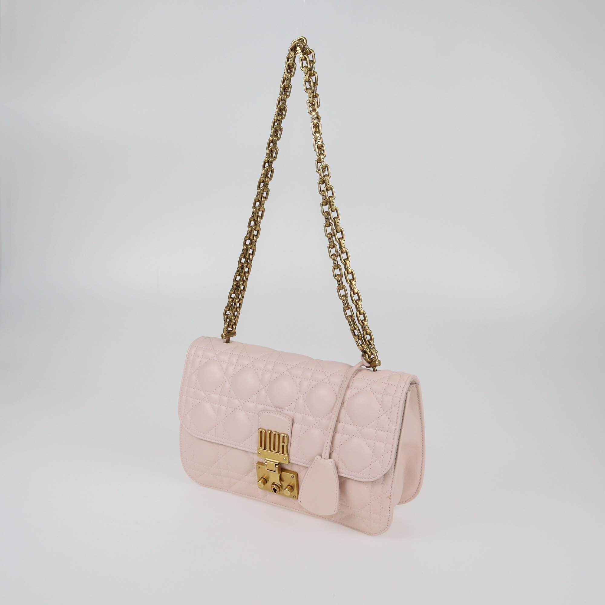 Christian Dior Pink Cannage Medium DiorAddict Flap Bag Womens Christian Dior 