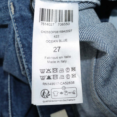 Chloe Ocean Blue Denim Straight Leg Pants