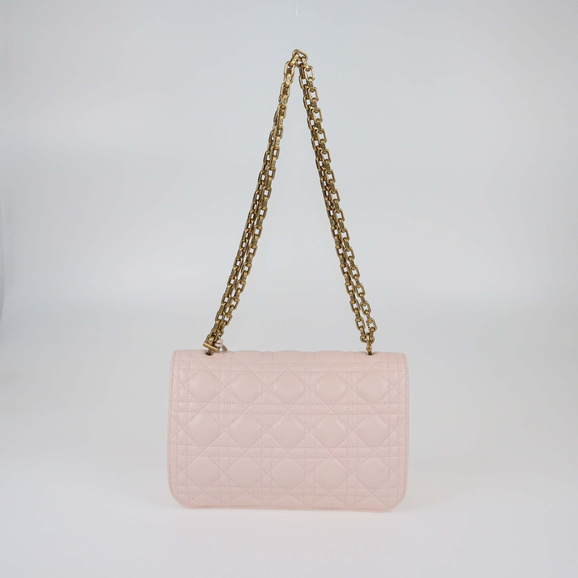 Christian Dior Pink Cannage Medium DiorAddict Flap Bag Womens Christian Dior 