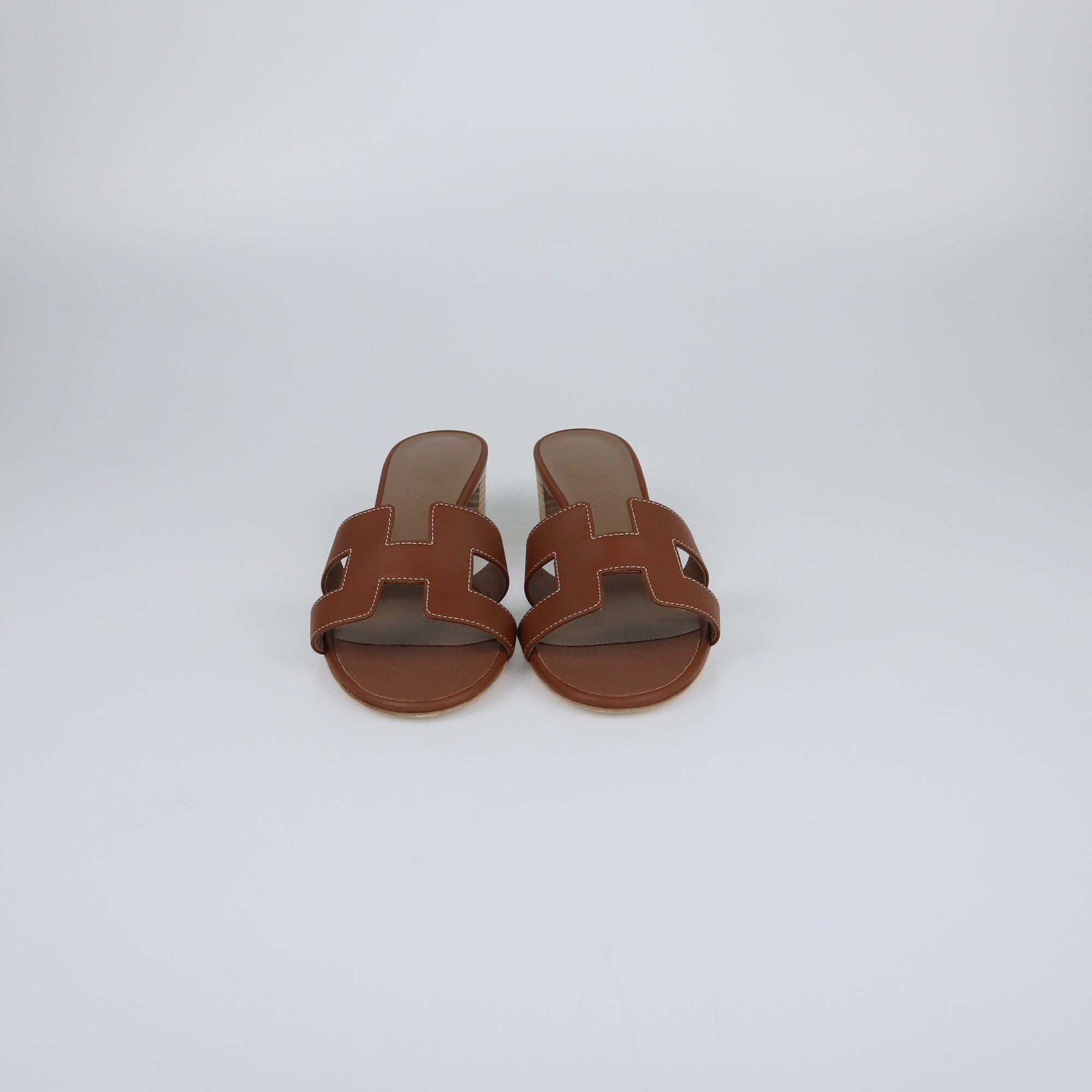 Hermes Gold Oasis Sandals Womens Hermes 