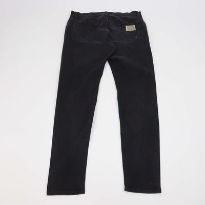 Dolce & Gabbana Black Denim Distressed Slim Fit Pants