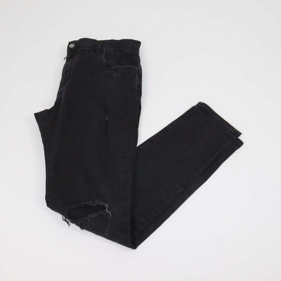 Dolce & Gabbana Black Denim Distressed Slim Fit Pants