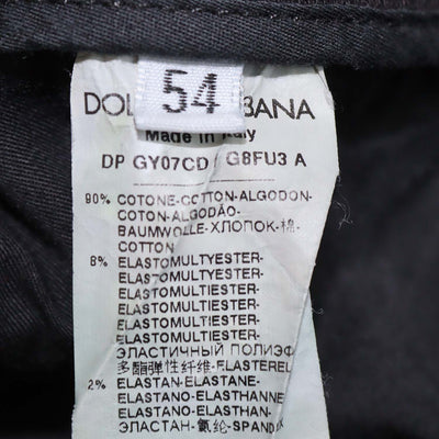 Dolce & Gabbana Black Denim Distressed Slim Fit Pants