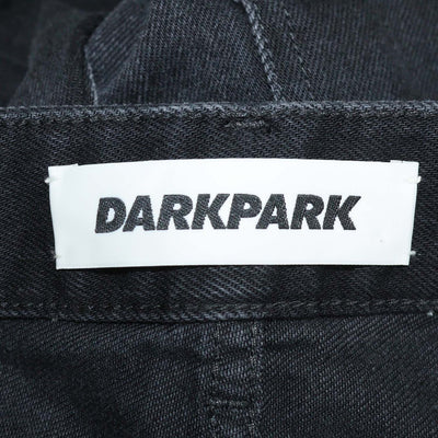 Darkpark Black Denim Distressed Hem Wide Leg Pants