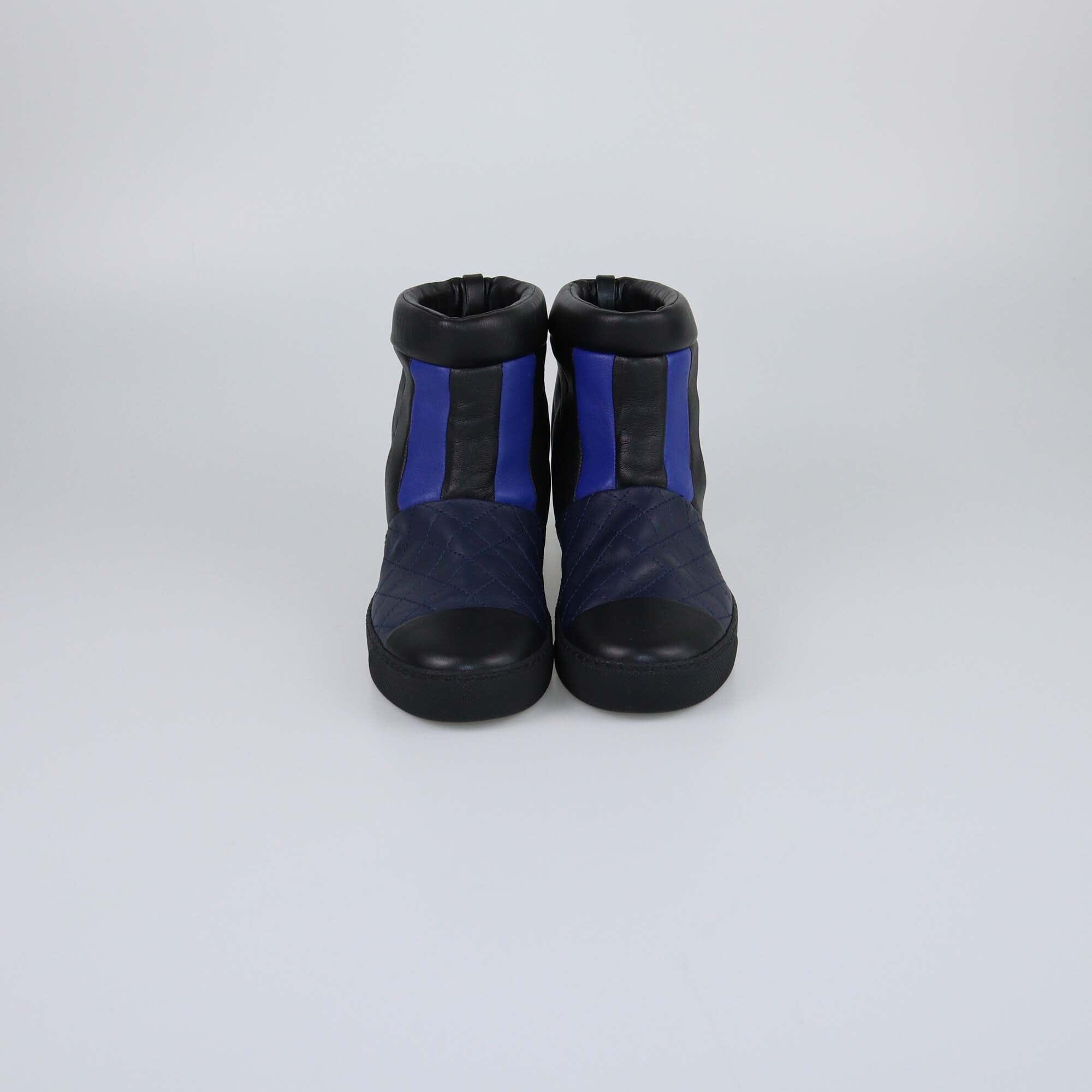 Chanel Tricolor Quilted Boots Womens Chanel 