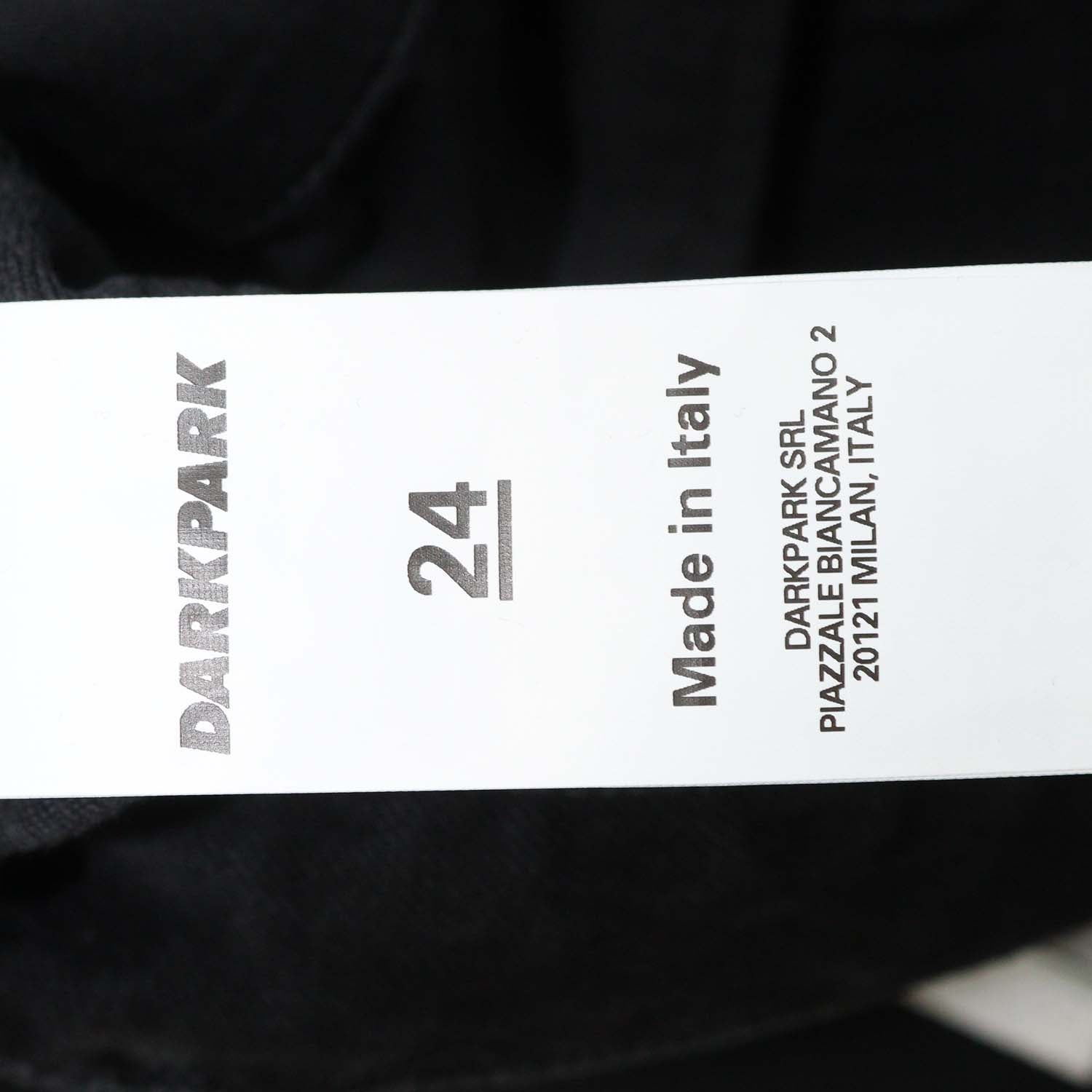 Darkpark Black Denim Distressed Hem Wide Leg Pants