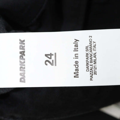 Darkpark Black Denim Distressed Hem Wide Leg Pants