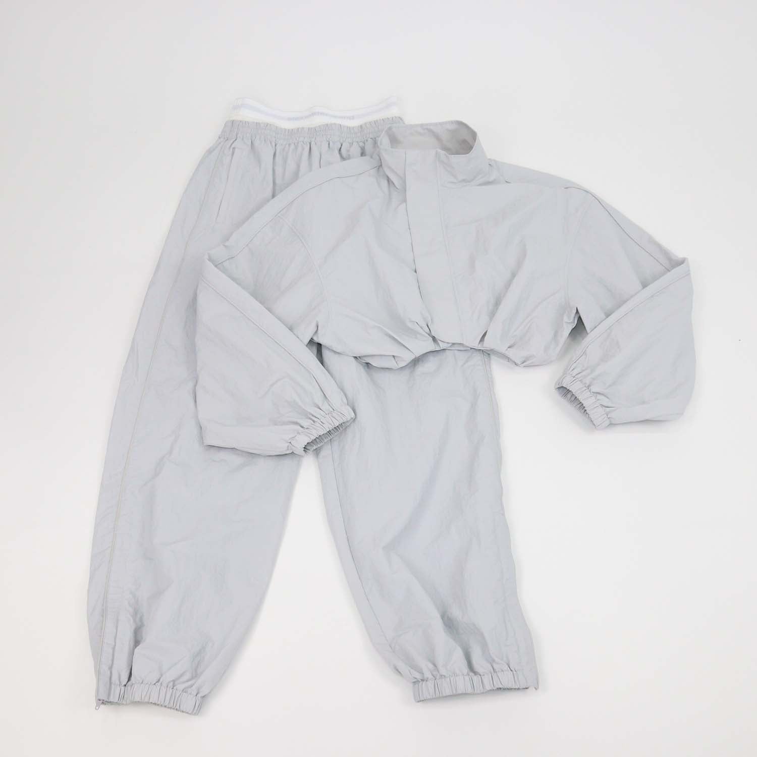 Alexander Wang Light Grey Nylon Bolero Track Jacket & Underwear Waistband Sports Jagger Set