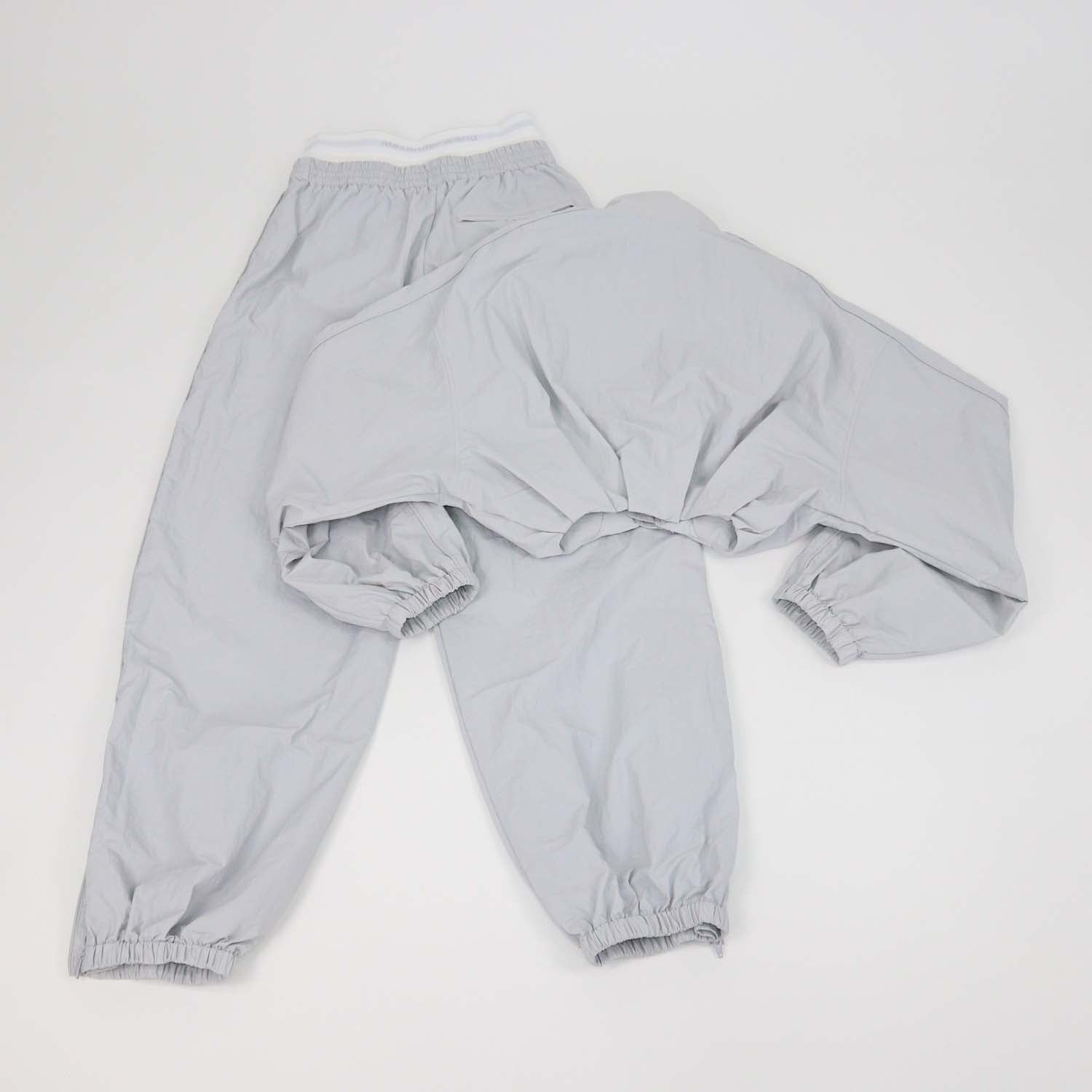 Alexander Wang Light Grey Nylon Bolero Track Jacket & Underwear Waistband Sports Jagger Set
