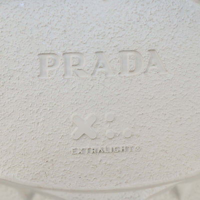 Prada Beige Leather and Nylon Monolith Combat Boots
