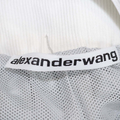 Alexander Wang Light Grey Nylon Bolero Track Jacket & Underwear Waistband Sports Jagger Set
