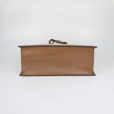 Versace Brown Canvas and Leather Allover Tote