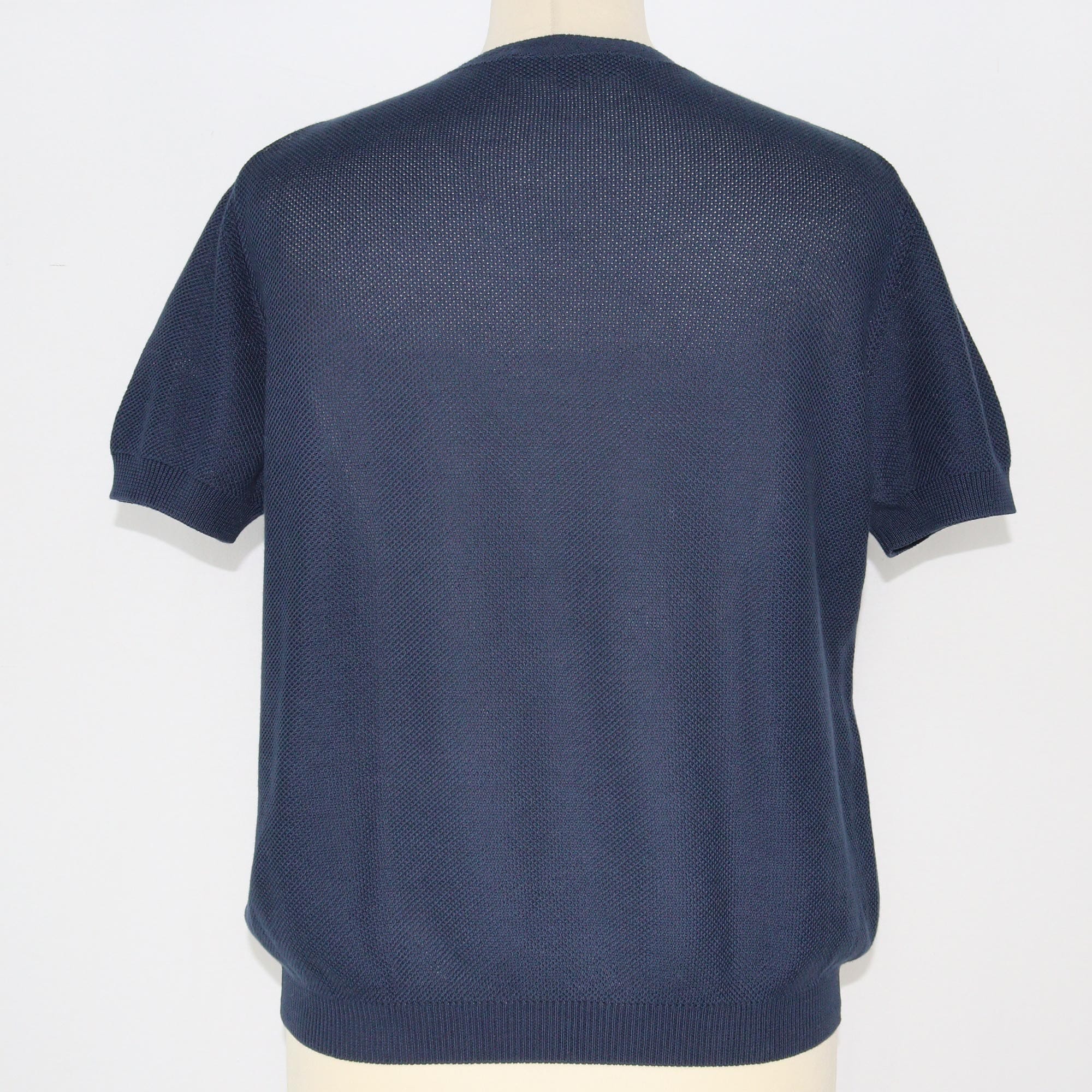 Navy Blue Knit T-Shit Shirts/TShirts Loro Piana 