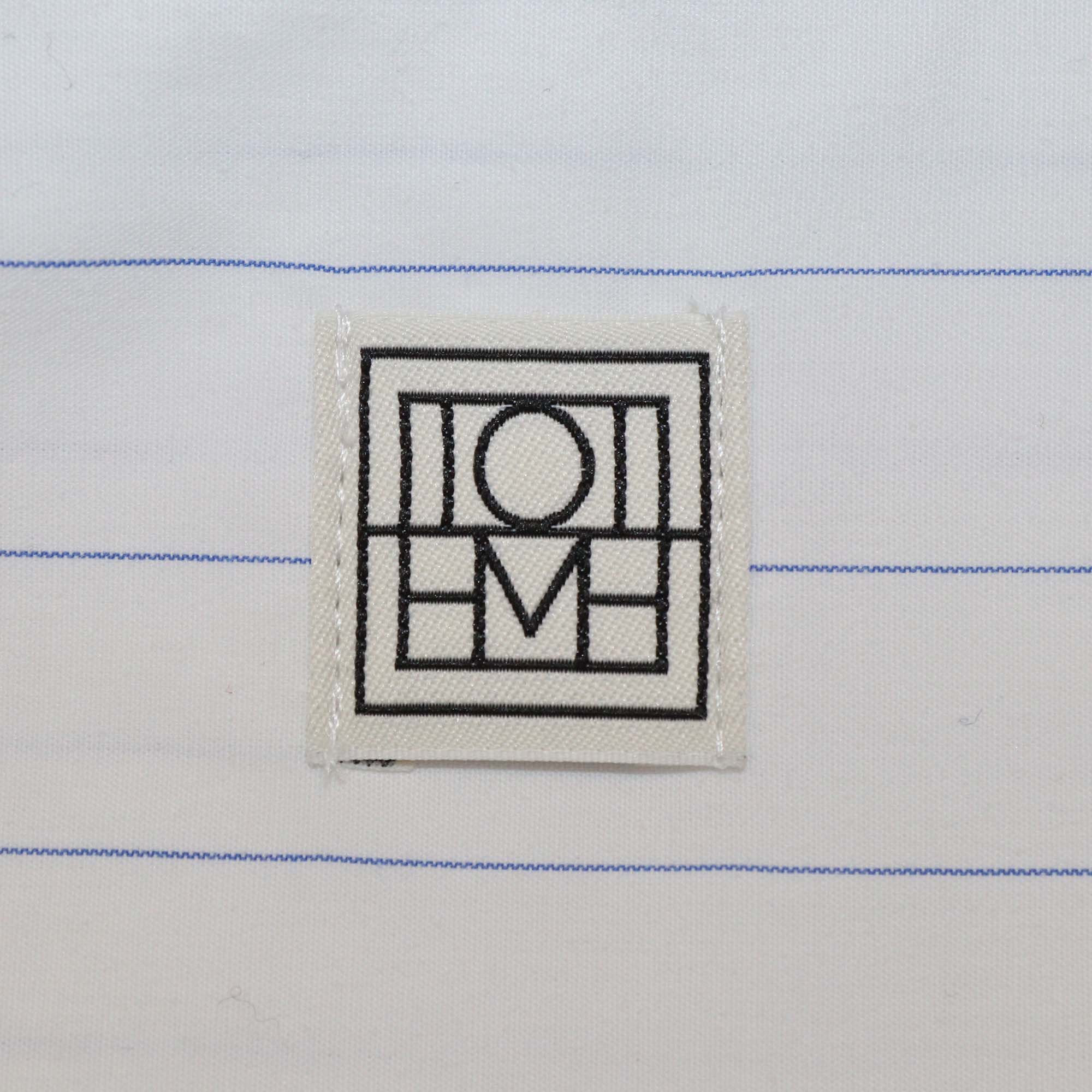 Toteme White/Cobalt Cotton Button Front Shirt