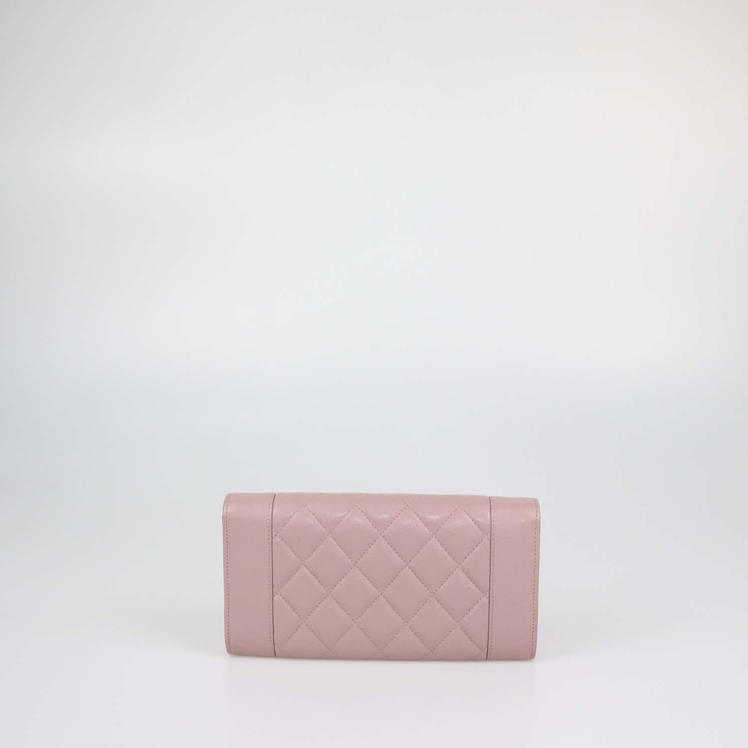 Chanel Mauve Pink Quilted Leather Mademoiselle Flat Wallet