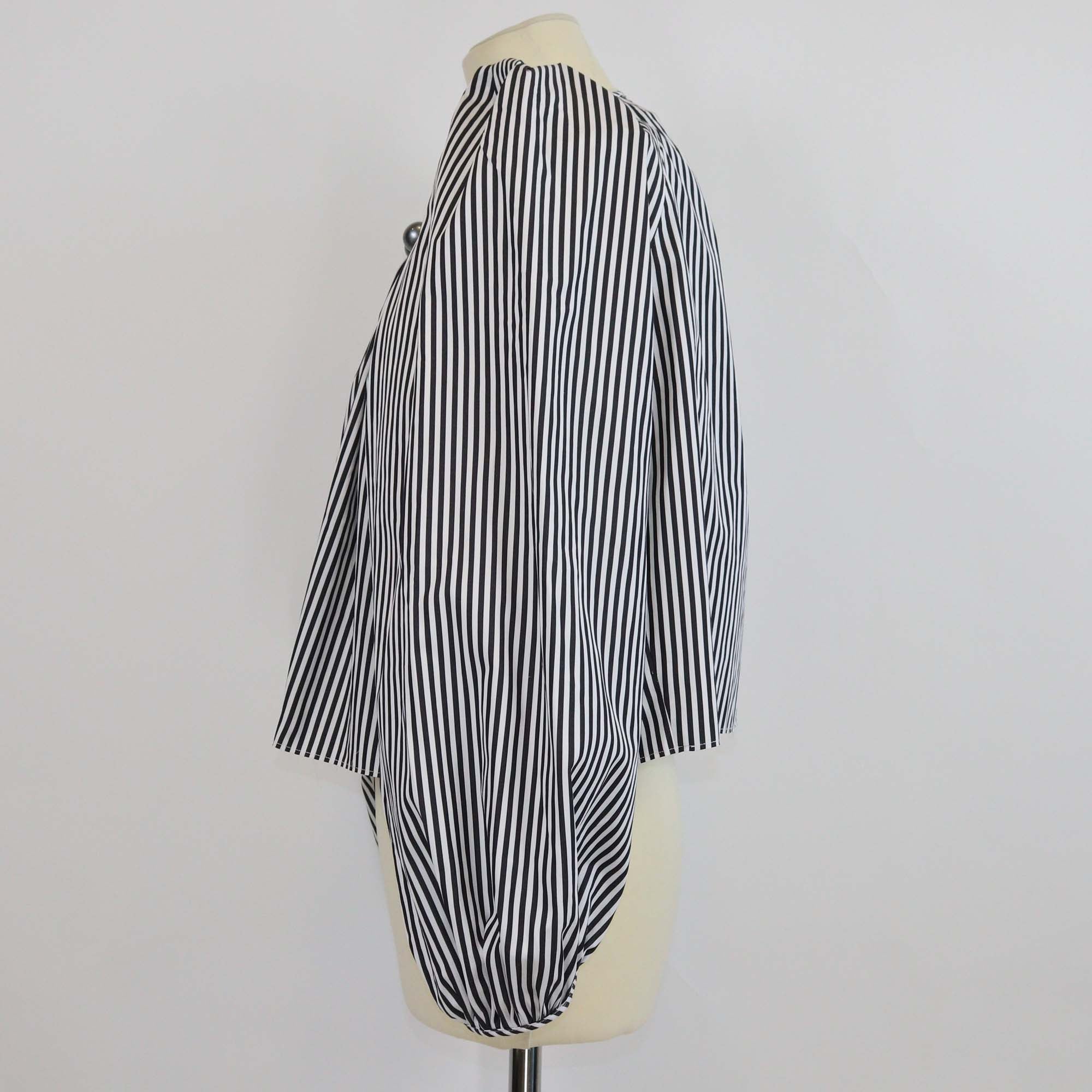 Nackiye Black/White Striped Cotton Grand Bazaar Mini Top