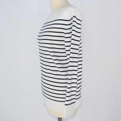 White/Navy Striped Sweat Shirt Shirts/TShirts Loro Piana 