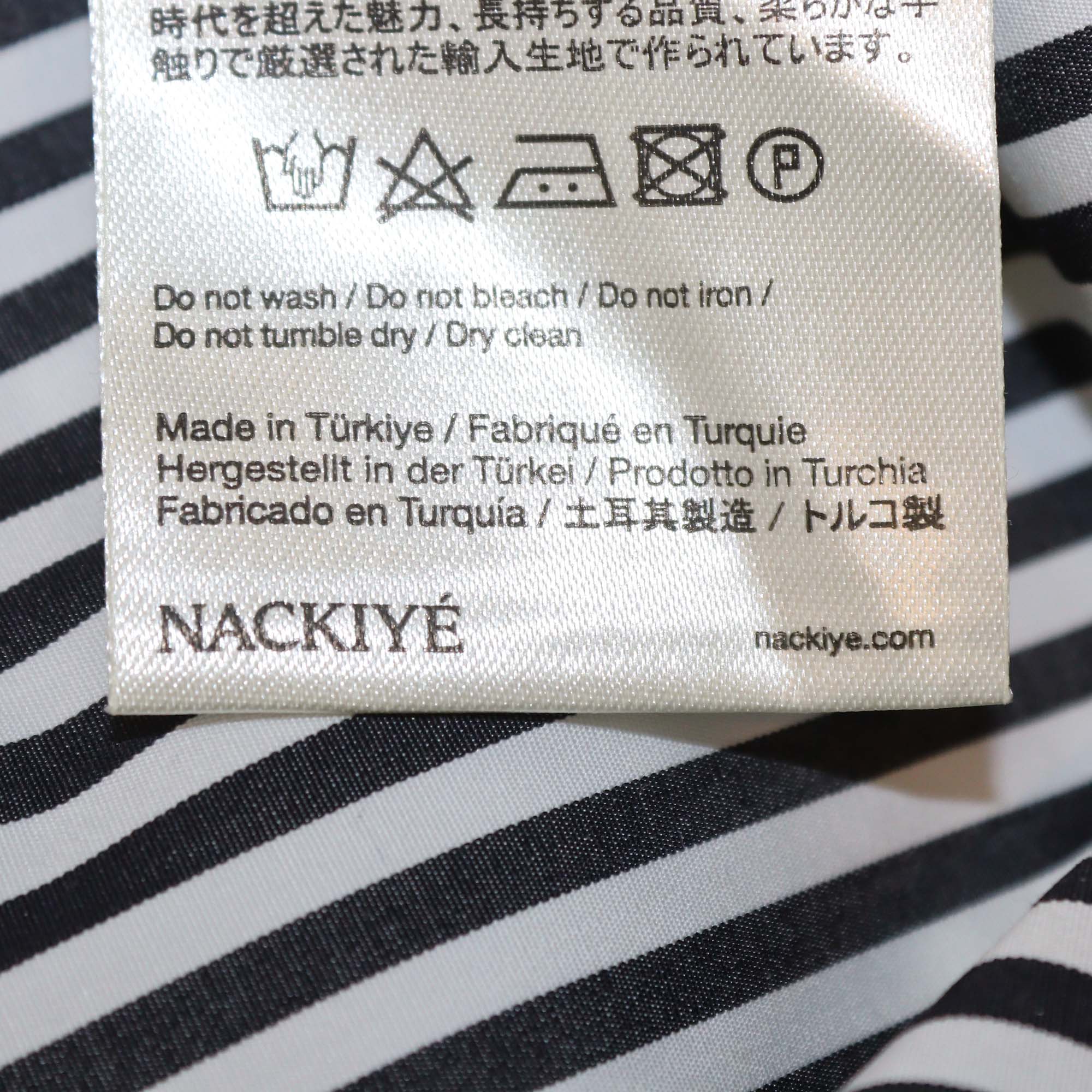 Nackiye Black/White Striped Cotton Grand Bazaar Mini Top