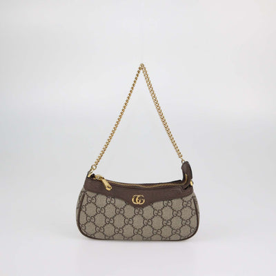 Gucci Beige/Ebony GG Supreme Canvas Mini Ophidia Bag