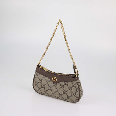 Gucci Beige/Ebony GG Supreme Canvas Mini Ophidia Bag