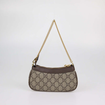 Gucci Beige/Ebony GG Supreme Canvas Mini Ophidia Bag