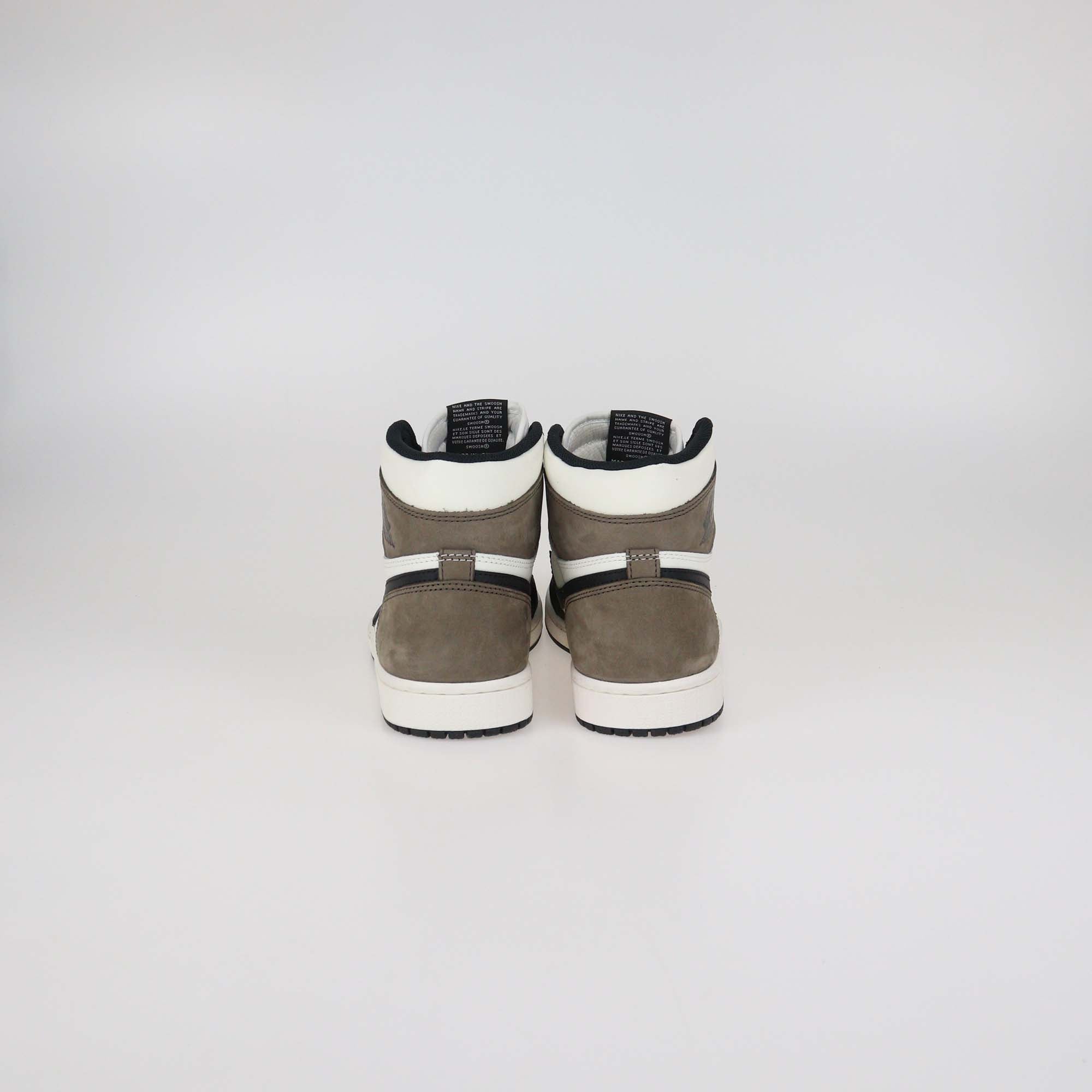 Nike Dark Mocha Leather and Suede Air Jordan 1 Retro High OG Sneakers