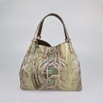 Gucci Multicolor Python Dubai Edition Soho Tote