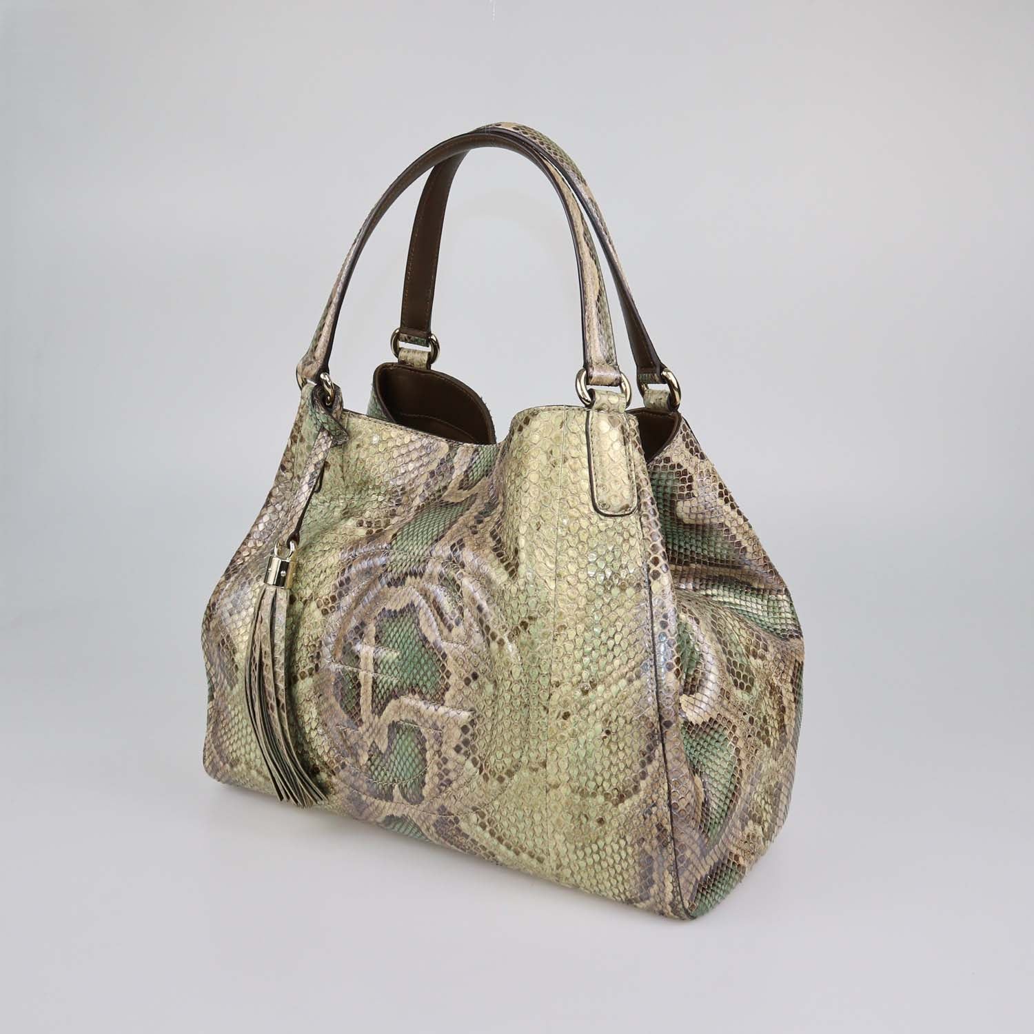 Gucci Multicolor Python Dubai Edition Soho Tote
