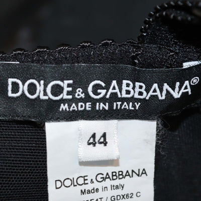 Dolce & Gabbana Black/Multicolor Patchwork Brocade Bustier Top